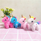 Porte-Clés Peluche Licorne Pastel et Arc-en-Ciel
