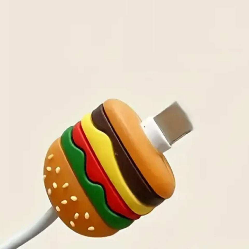 Protège-Câble en Silicone Forme Hamburger