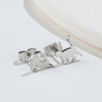 Boucles d'Oreilles Asymétriques Chats en Argent