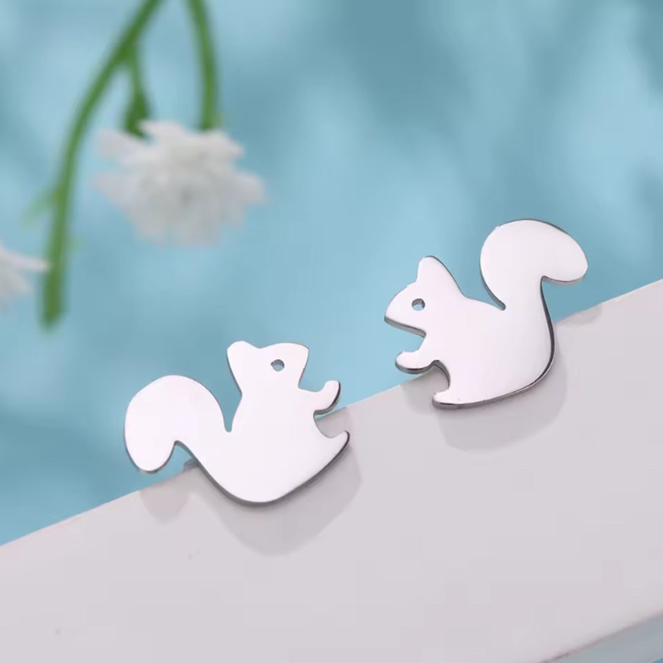 Boucles d'Oreilles Écureuil Mignon