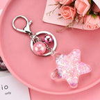Porte-clés étoile avec sable mouvant et paillettes - Câlin Kawaii