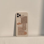 Coque de Téléphone Beige Esthétique Ours Collage