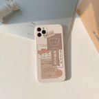 Coque de Téléphone Beige Esthétique Ours Collage