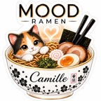 Sticker prénom personnalisé Mood  Ramen 8 cm