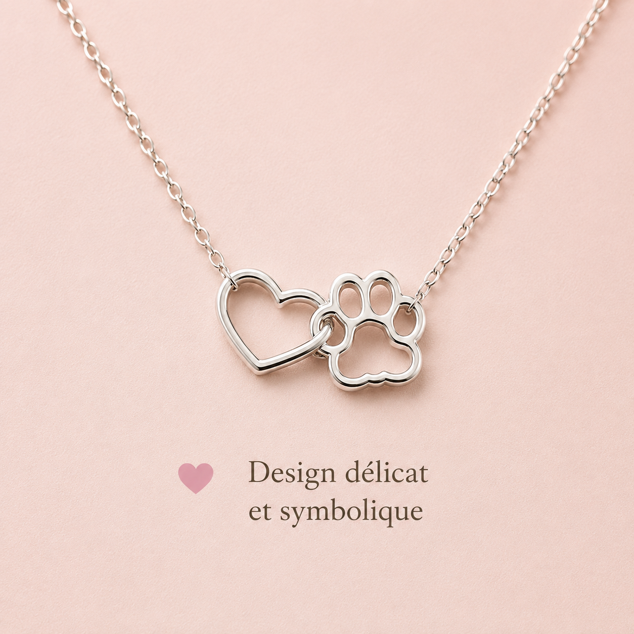 Collier en Cœur et Patte