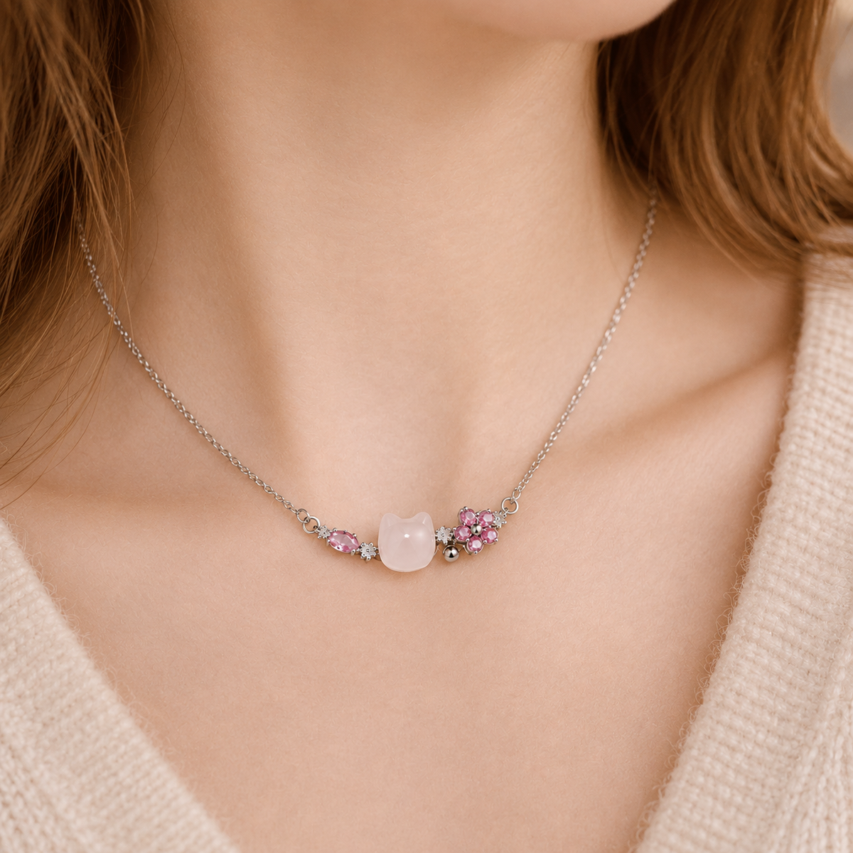 Collier de Chat Sakura Floral