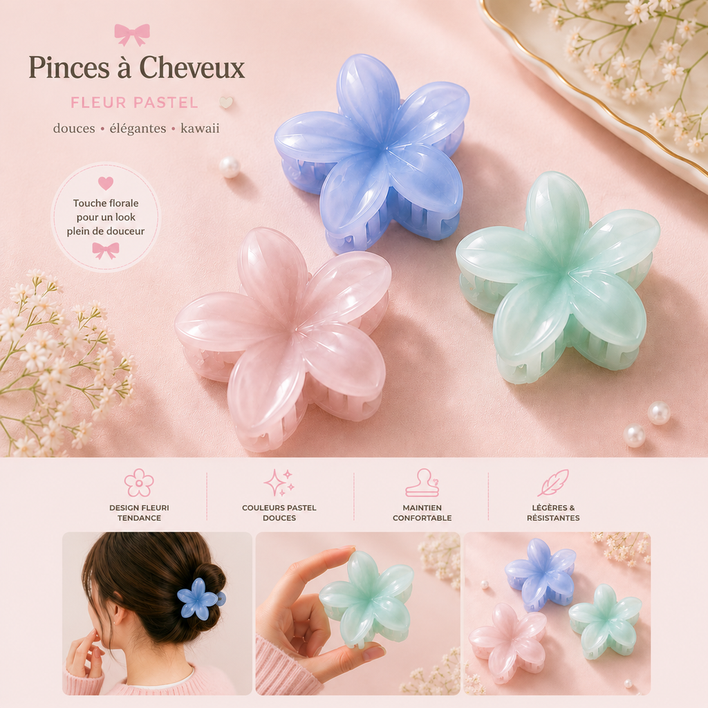 Pince à Cheveux Pastel Hana