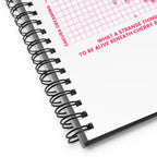 Carnet Esthétique Sakura à Grille Rose Vif