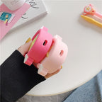 Coque AirPods en Silicone Rose à Étoile et Ailes