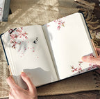 Carnet Artistique Sakura et Oiseau Bleu Marine