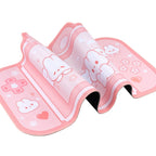 Tapis de Souris Rose Pâle Design Console Lapins Mignons