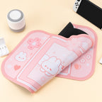 Tapis de Souris Rose Pâle Design Console Lapins Mignons
