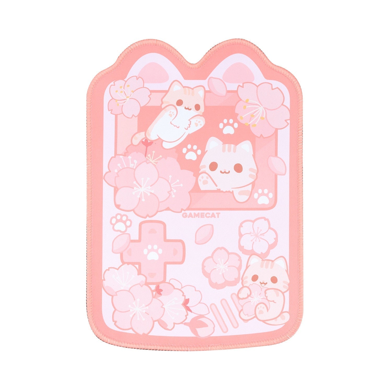 Tapis de Souris Rose Nuage Chats Kawaii et Sakura