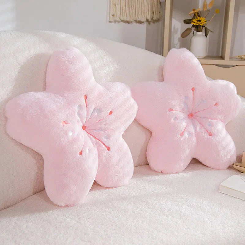 Coussin en Peluche Sakura Rose Pâle
