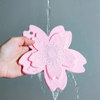 Dessous de Plat en Silicone Rose Fleur de Cerisier