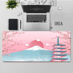 Tapis de bureau Sakura Montagne - Câlin Kawaii