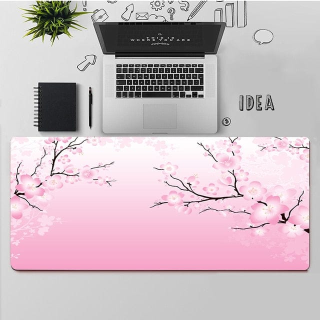 Tapis de bureau Sakura Montagne - Câlin Kawaii