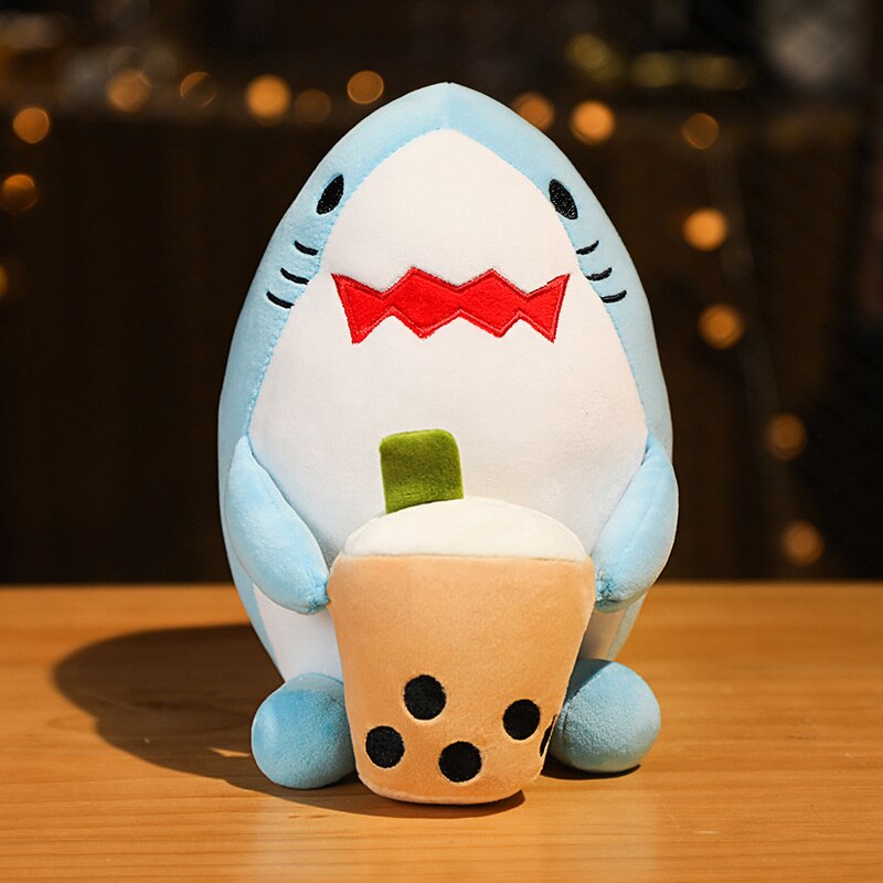 Peluche Chiot Corgi Rond à Boba Kawaii