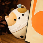 Peluche Chiot Corgi Rond à Boba Kawaii