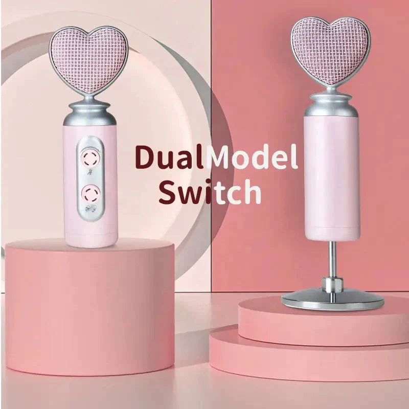 Microphone de Karaoké Rose en Cœur