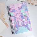 Carnet à Spirale Urbain Futuriste Pastel