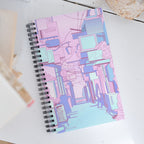 Carnet à Spirale Urbain Futuriste Pastel