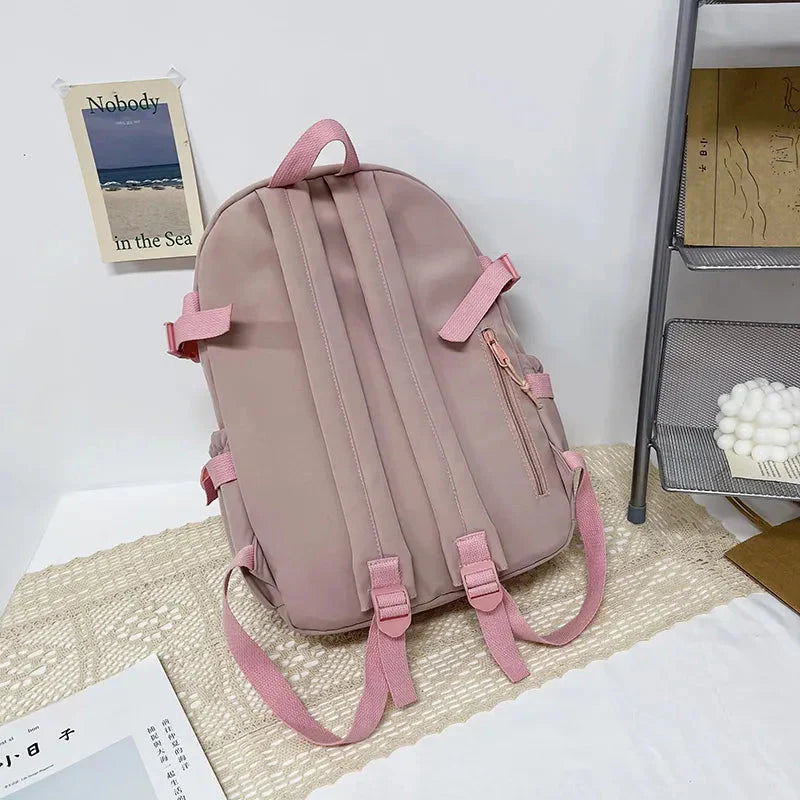 Sac à Dos Kawaii Vert Sauge Clair avec Poches Vitrines