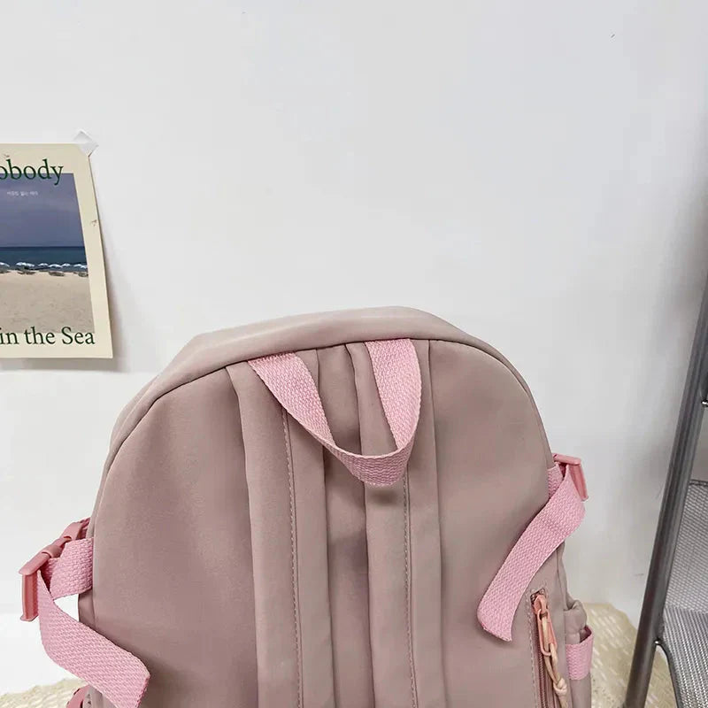 Sac à Dos Kawaii Vert Sauge Clair avec Poches Vitrines