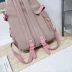 Sac à Dos Kawaii Vert Sauge Clair avec Poches Vitrines