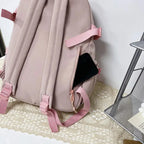 Sac à Dos Kawaii Vert Sauge Clair avec Poches Vitrines