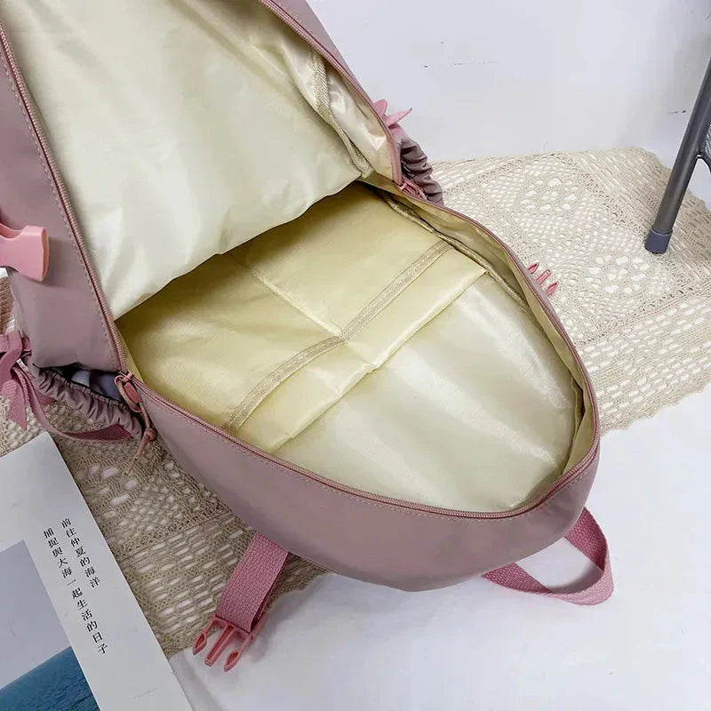Sac à Dos Kawaii Vert Sauge Clair avec Poches Vitrines