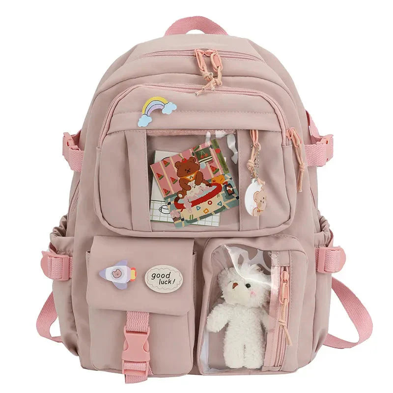 Sac à dos scolaire Shoppu Study Essential ITA multi-poches - Câlin Kawaii