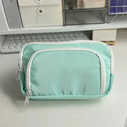 Trousse Shoppu Study Time pastel zippée grande capacité - Câlin Kawaii