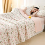 Couverture rafraîchissante soyeuse réversible en soie glacée - Câlin Kawaii