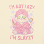 T-shirt Blanc à Motif Chat Spa "I'm Slayzy"