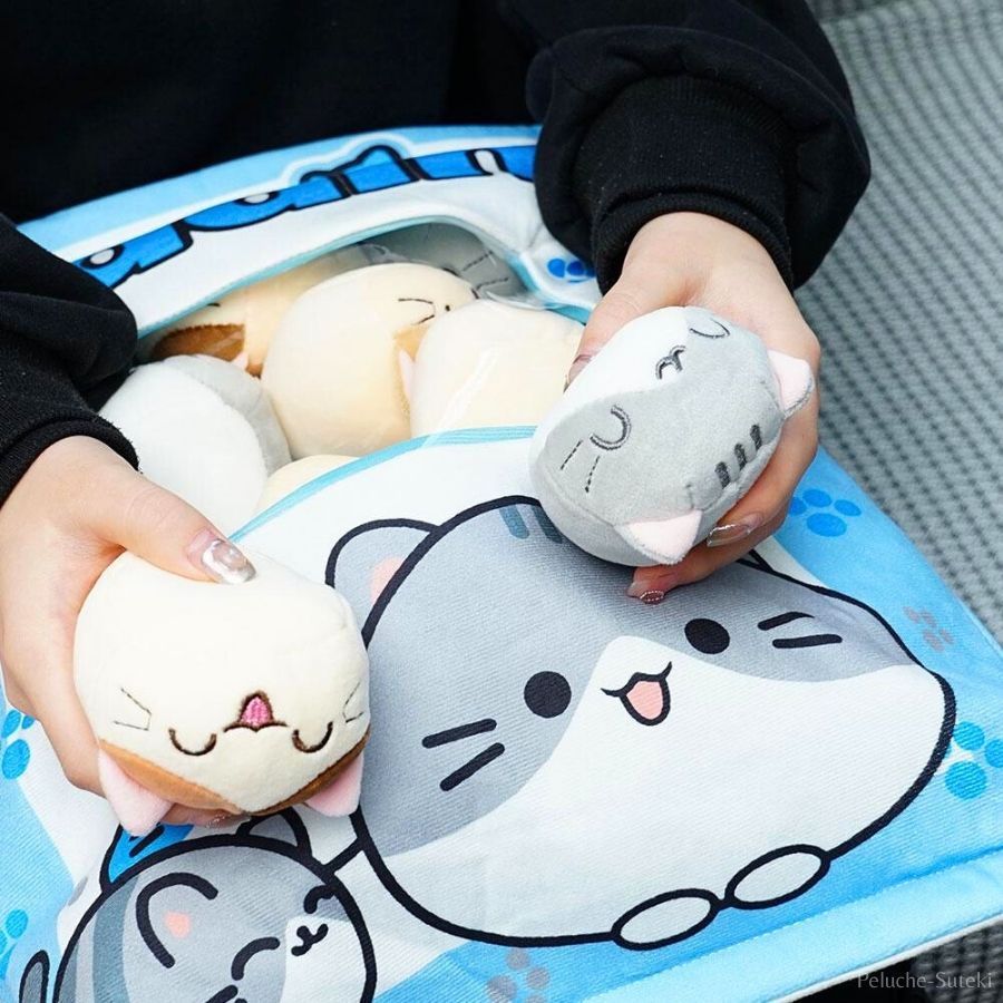 Peluche Sac de Chatons Pudding Doux