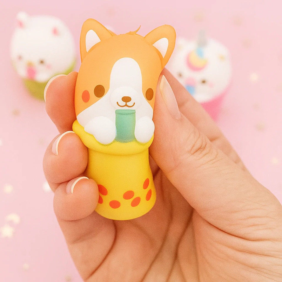 Squishy Bubble Tea aux Animaux Mignons