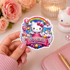Autocollant Hello Kitty Magique Personnalisable