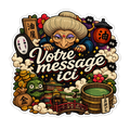 Autocollant Le Voyage de Chihiro Yubaba et Sans-Visage