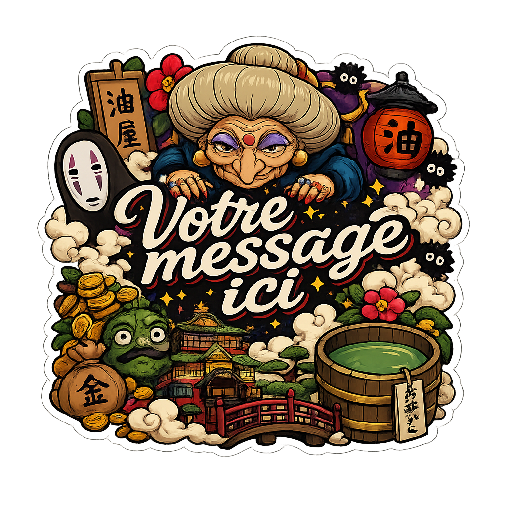 Autocollant Le Voyage de Chihiro Yubaba et Sans-Visage