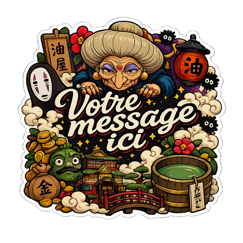 Autocollant Le Voyage de Chihiro Yubaba et Sans-Visage