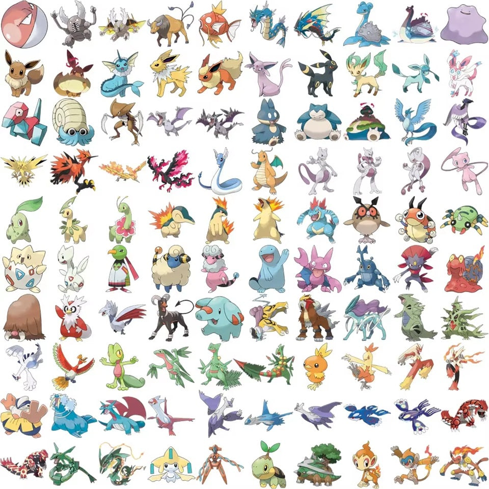 Lot de 20 Stickers Pokémon Colorés