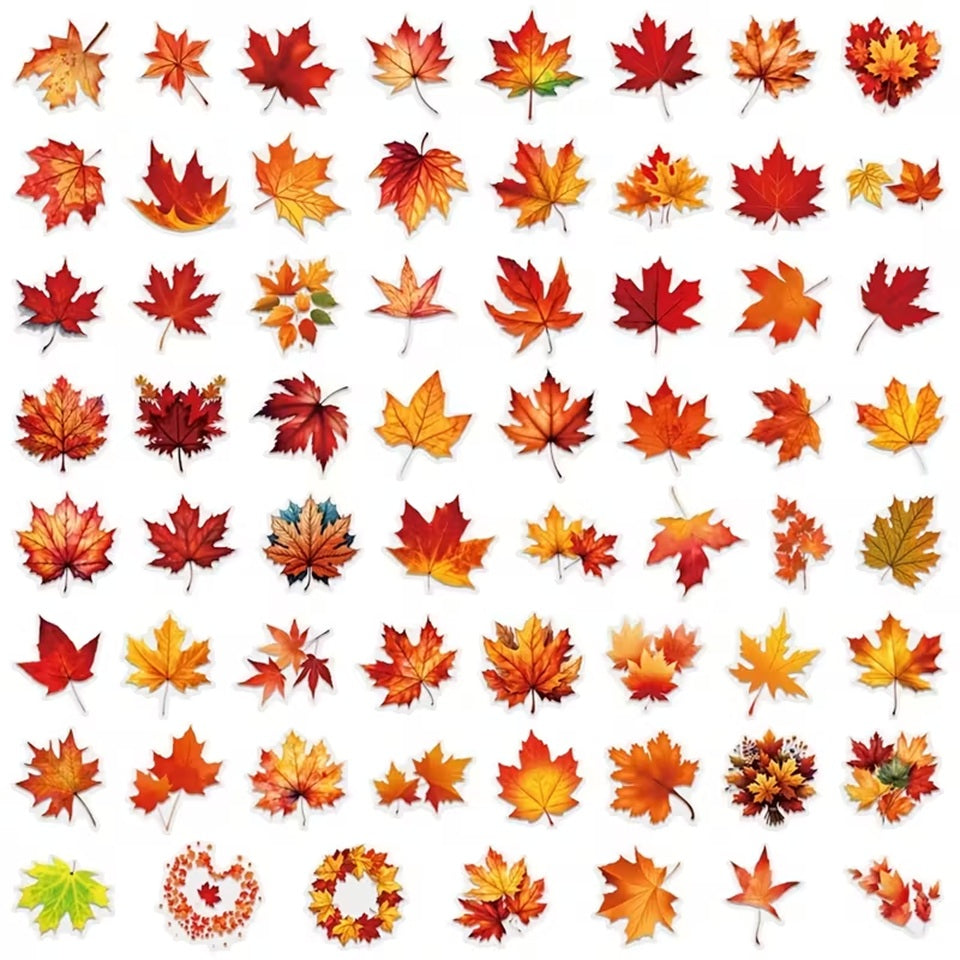 Stickers Feuilles d'Automne, Lot de 20