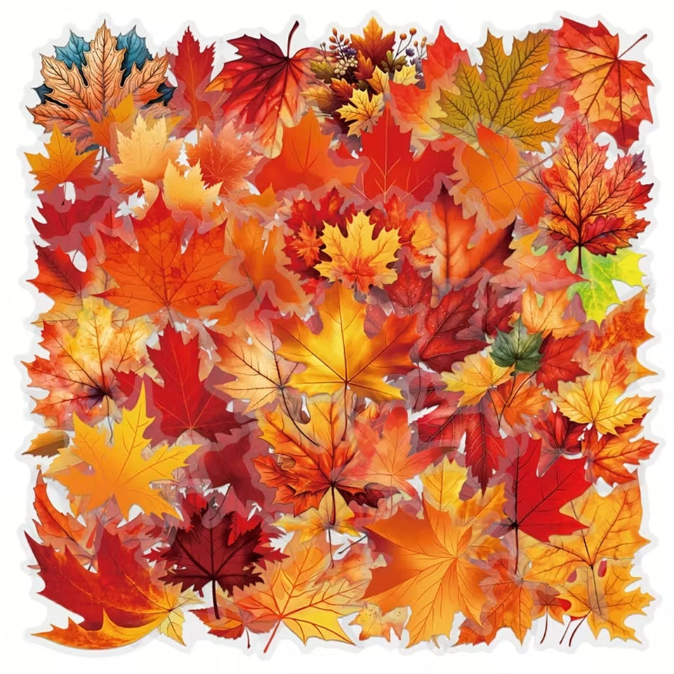 Stickers Feuilles d'Automne, Lot de 20