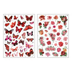 Planches de Stickers Papillons et Fleurs (Lot de 2)