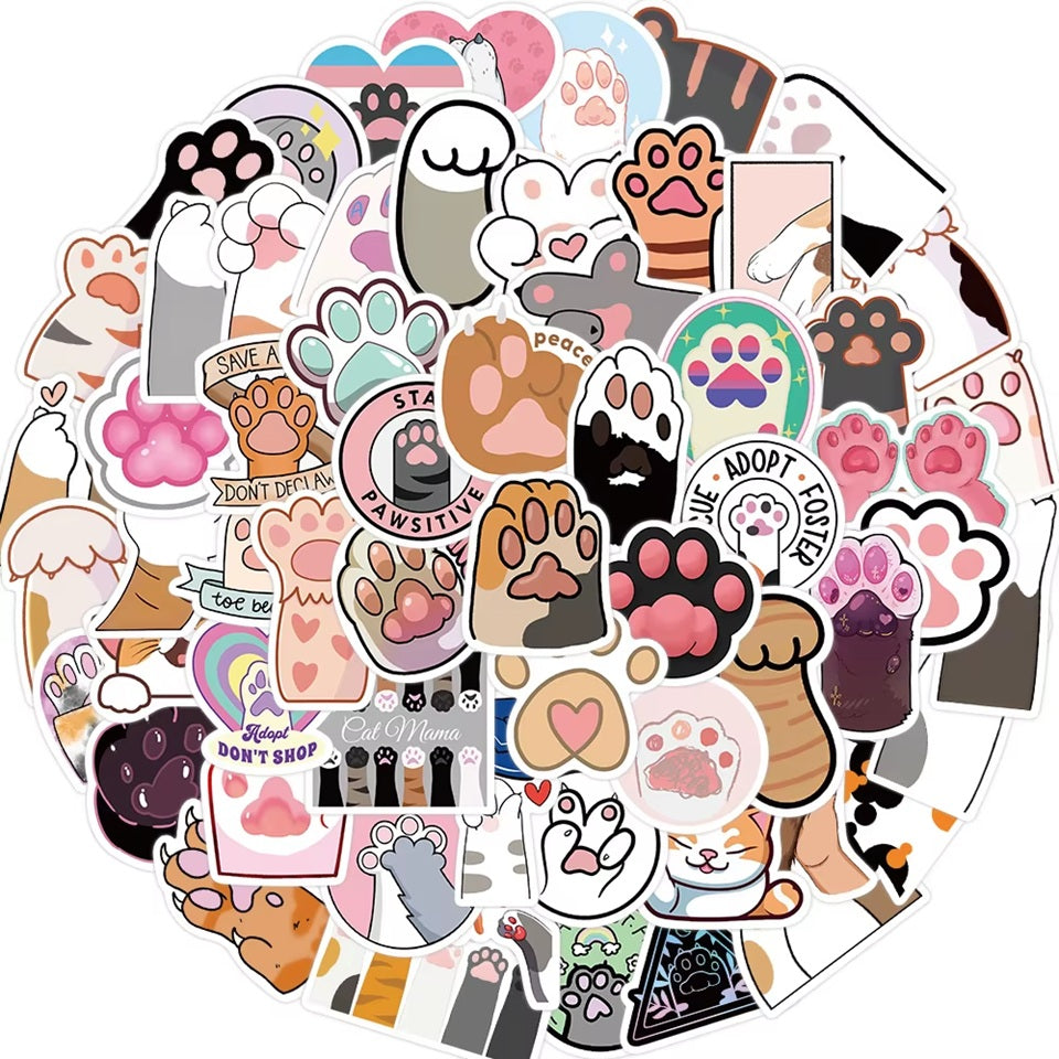 Stickers Pattes de Chat en Lot de 20