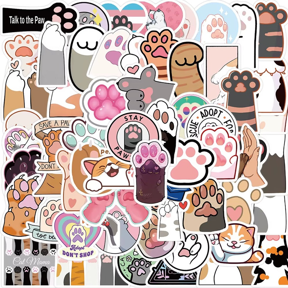 Stickers Pattes de Chat en Lot de 20