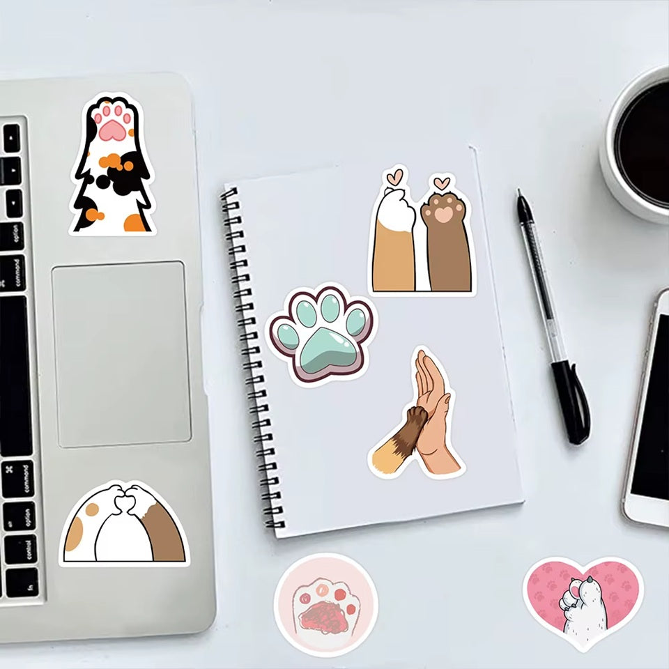 Stickers Pattes de Chat en Lot de 20