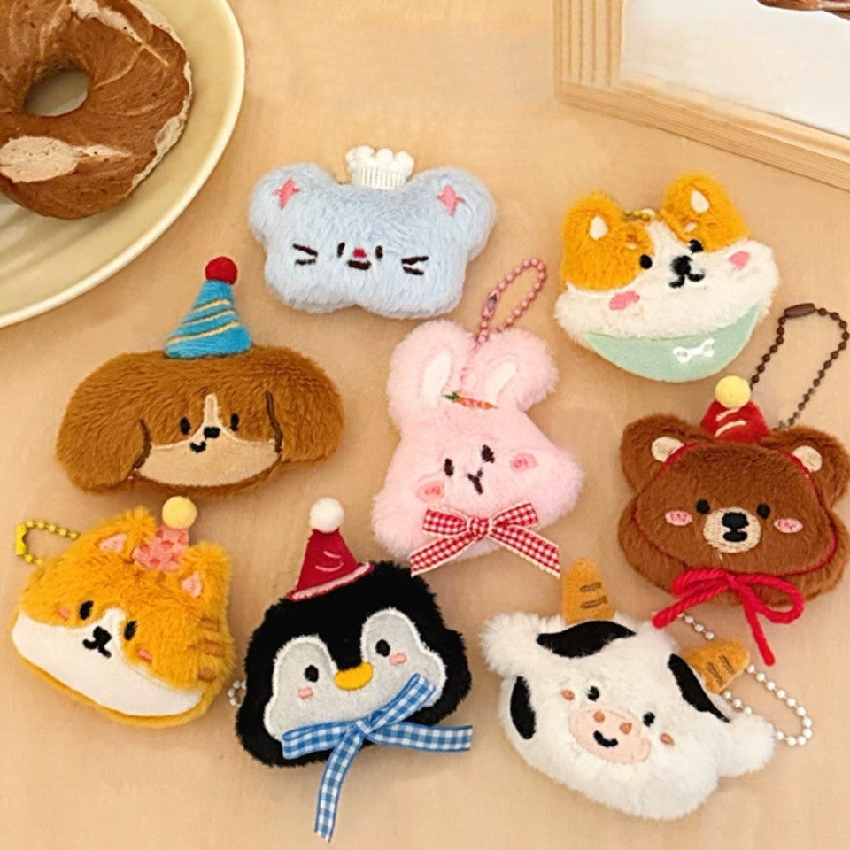 Porte-clés Peluche Animaux Mignon