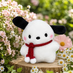 Peluche Pochacco Blanche avec Écharpe Rouge